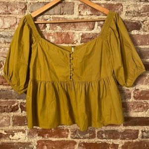 FREE PEOPLE PEPLUM TOP - SMALL